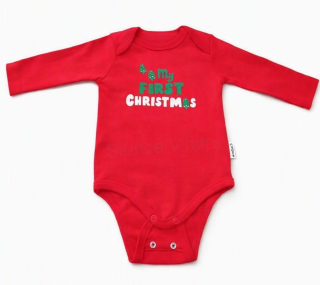 Dětské body červené – velikost 0–3M (W283)