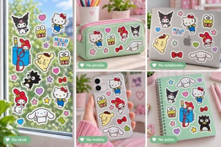 Samolepicí dekorace Hello Kitty 25 × 15 cm (E1099)
