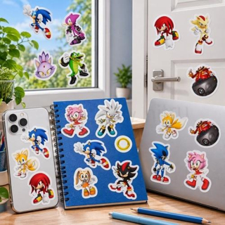 Samolepky, nálepky Sonic 25 × 15 cm (E1101)