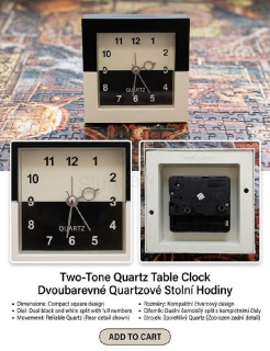 Stolní hodiny s budíkem Jin a Jang (H830)