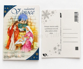 Vánoční pohled Radostné Vánoce 15 × 10,5 cm (E1108)