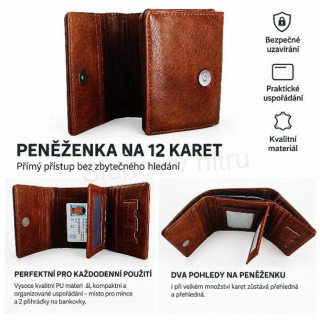 Pánská peněženka HiChiclife s RFID ochranou světle hnědá (J50)