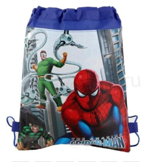 Stahovací taška, sáček na přezůvky spiderman 24 x 37 cm (E109)
