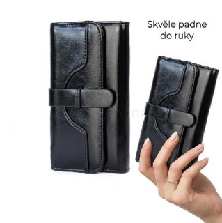 Dámská peněženka Lakpopya z pravé kůže černá (J59)