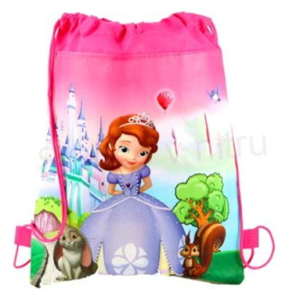 Stahovací taška, sáček na přezůvky princezna 24 x 37 cm (E120)