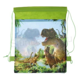 Stahovací taška, sáček na přezůvky dinosaurus Rex 24 x 37 cm (E122)