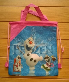 Stahovací taška, sáček na přezůvky ledové království Olaf 24 x 37 cm (E128)