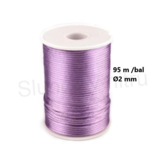 Saténová šňůrka 2mm - fialová (zephyr) 95m/bal (N64)