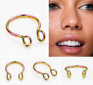 Falešný piercing do nosu z chirurgické oceli 10 mm (BB109)