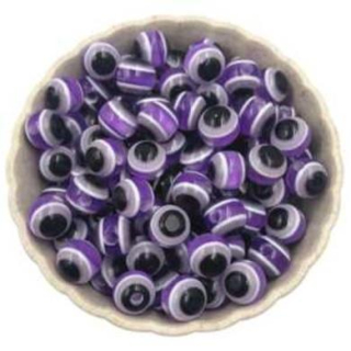 Plastový korálek Oko 6 mm | fialové (AC122)