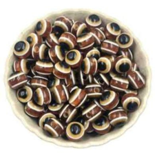 Plastový korálek Oko 6 mm | hnědé (AC127)