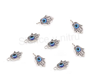 Přívěsek Ruka Fatimy, Hamsa - modré oko (AA166)