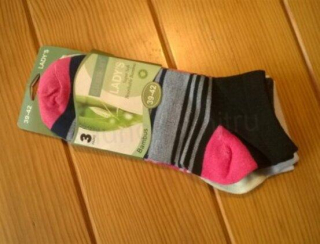 Dámské bambusové kotníkové ponožky 3 páry - vel. 39 - 42 (K27)