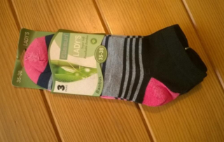 Dívčí bambusové kotníkové ponožky – 3 páry, vel. 35–38 (K28)