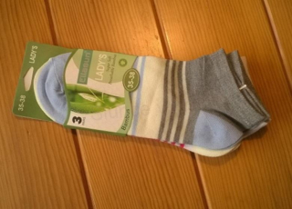 Dívčí bambusové kotníkové ponožky – 3 páry, vel. 35–38 (K29)