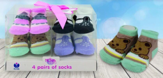 Kojenecké ponožky v dárkovém balení multipack 4 páry v balení (W25)