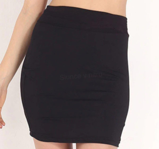 Dámská bavlněná sexy minisukně – černá – XL (K32)
