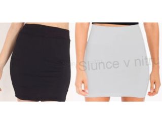 Dámská bavlněná sexy minisukně – černá/šedá – XL (K32)