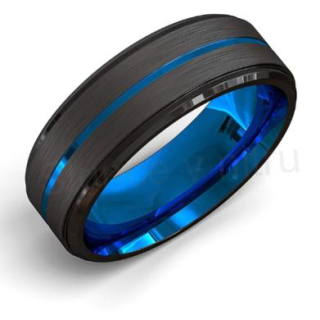 Pánský černý prsten z chirurgické oceli (BP135)