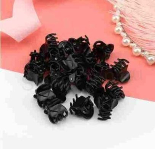 Mini skřipec do vlasů 1,2 x 1 cm, 4 kusy sada černý (H10)