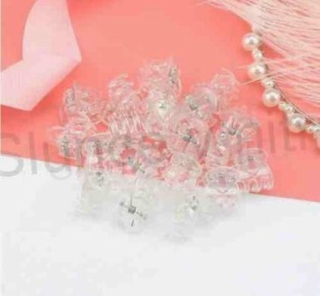 Mini skřipec do vlasů 1,2 x 1 cm, 4 kusy sada čirý (H10)