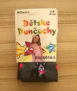 Dětské veselé punčocháče vel.98-104 (W36)