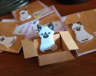 Poznámkový bloček 3D kočička samolepicí (E25)