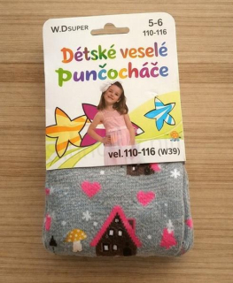 Dětské  veselé punčocháče vel.110-116 (W39) 
