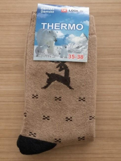 Dámské thermo bavlněné ponožky – zdravotní, savé, 35–38 (K64)