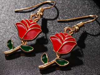 Dlouhé náušnice květiny (BB131)