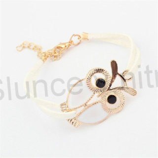 Kožený náramek Sova (BC222)