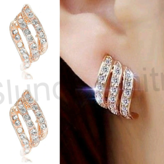 Puzetové nádherné křištálové náušnice Swarovski Elements (BB29)