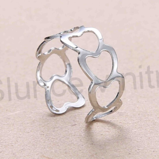 Otevřený prstýnek z chirurgické oceli (BP182)