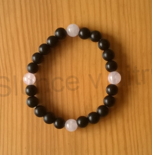 Minerální náramek s Achátem a růženinem (BC228)
