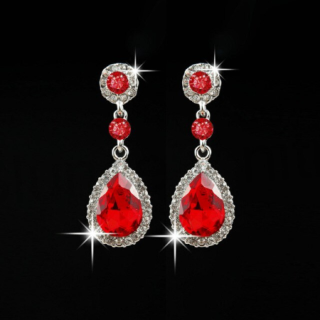 Dlouhé štrasové modní náušnice (BB137)