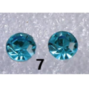 Hypoalergenní puzetové náušnice se zirkonem – světle modrá, varianta 7 (BB141)