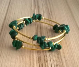 Minerální náramek s malachytem (BC245)
