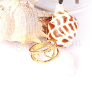 Prsten z nerez oceli – Srdíčka (BP190)