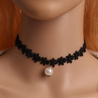 Náhrdelník choker s perličkou (BD104)