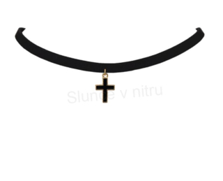 Náhrdelník choker s křížem (BD106)