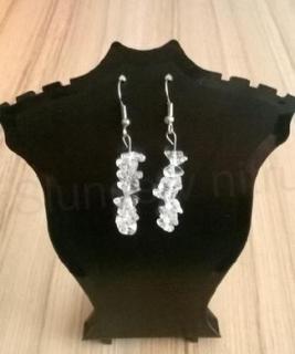  Minerální Křišťálové náušnice (X24)