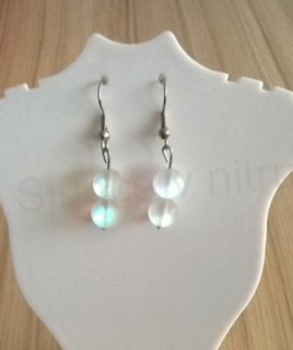 Minerální  naušnice měsiční kámen (X25)