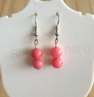 Minerální Rodochrositové naušnice (X28)