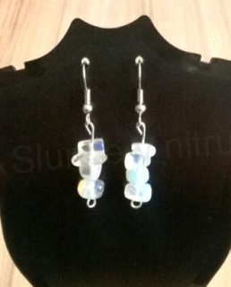 Minerální Opalitové naušnice (X29)