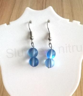 Minerální pozlacené náušnice Měsiční kámen (X30)