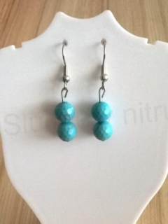 Minerální Tyrkenitové náušnice fasetované (X32)