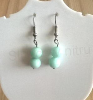 Minerální Amazonitové náušnice  (X36)