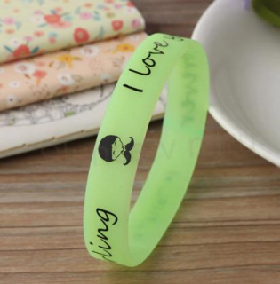 Sviticí silikonový náramek - zelený (BC27)