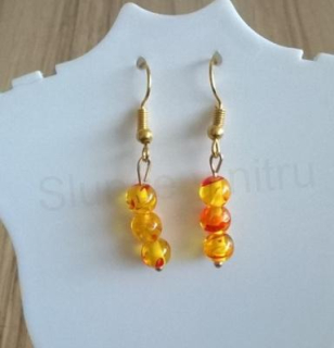 Minerální Jantarové náušnice (X41)