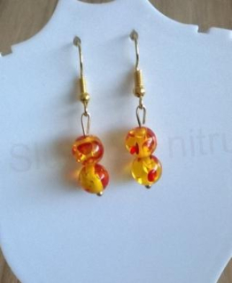 Minerální Jantarové náušnice (X42)